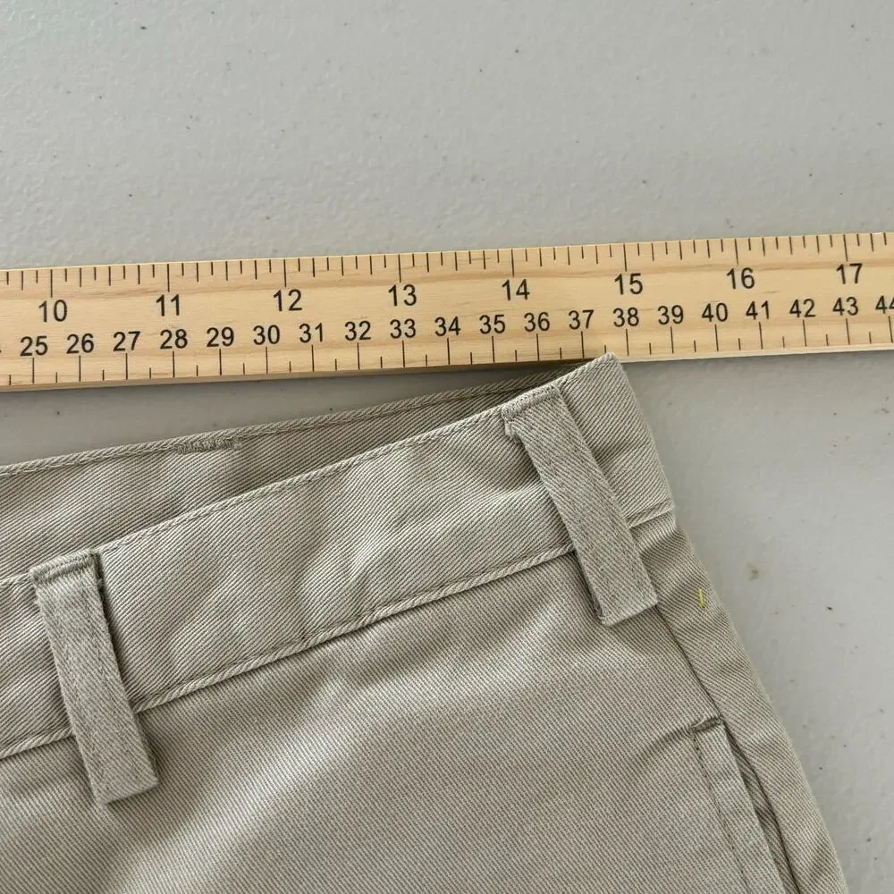 LL Bean Natural Fit Khaki Chinos Mens 33x30‎ Plaid Flannel Lined Double L
